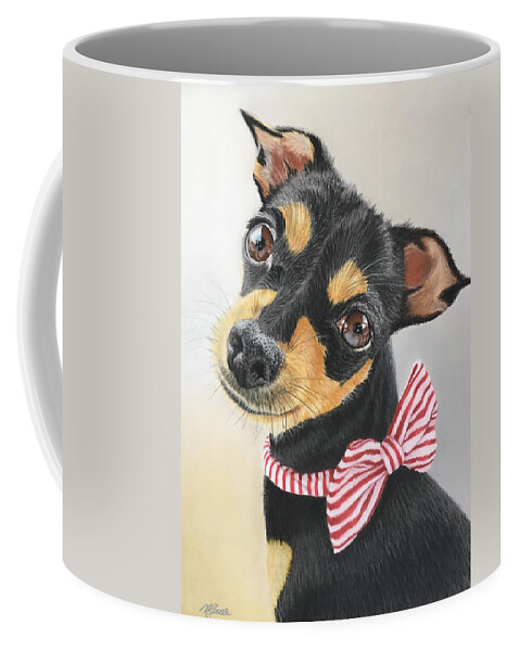 Diva Coffee Mug featuring the pastel Doggie Diva by Marlene Little