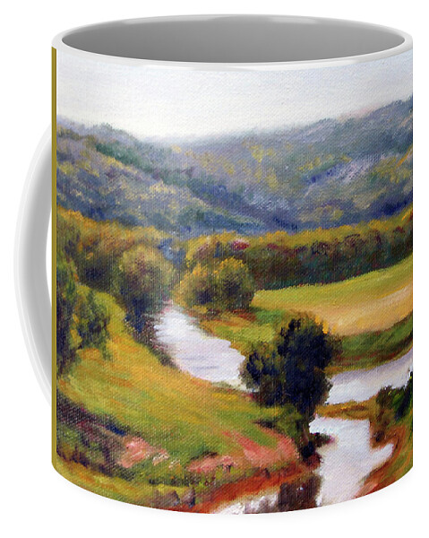 Riverscape Coffee Mug featuring the painting Diversion by Marie Witte