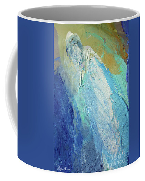 Abstract Coffee Mug featuring the painting Divine Messenger by Lyric Lucas