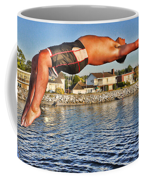Diving Coffee Mug featuring the photograph Diving 2 by Lawrence Christopher