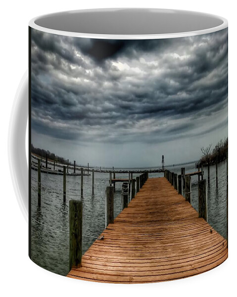 Dock Coffee Mug featuring the photograph Dock of the Bay by Chris Montcalmo
