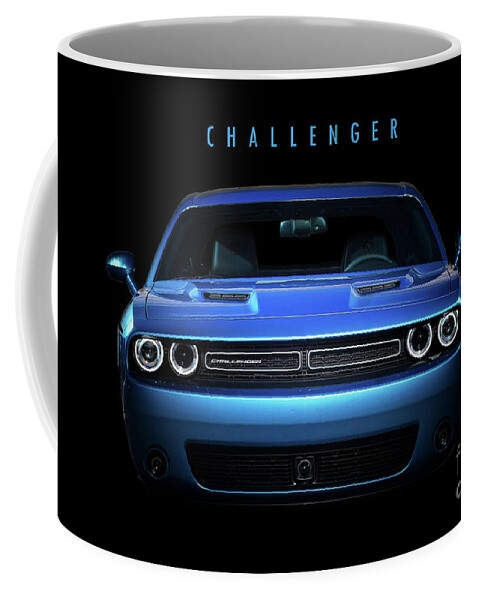 Dodge Coffee Mug featuring the digital art Dodge Challenger by Airpower Art