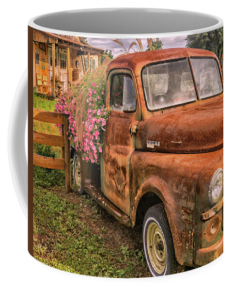 Dodge Coffee Mug featuring the photograph Dodge Flower Pot by Dennis Dugan
