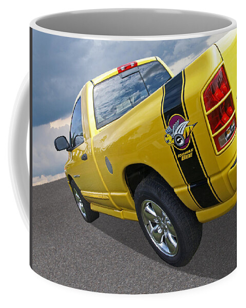 Dodge Truck Coffee Mug featuring the photograph Dodge Ram Rumble Bee by Gill Billington