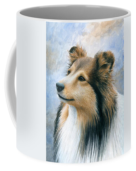 Dog Coffee Mug featuring the painting Dog 122 by Lucie Dumas