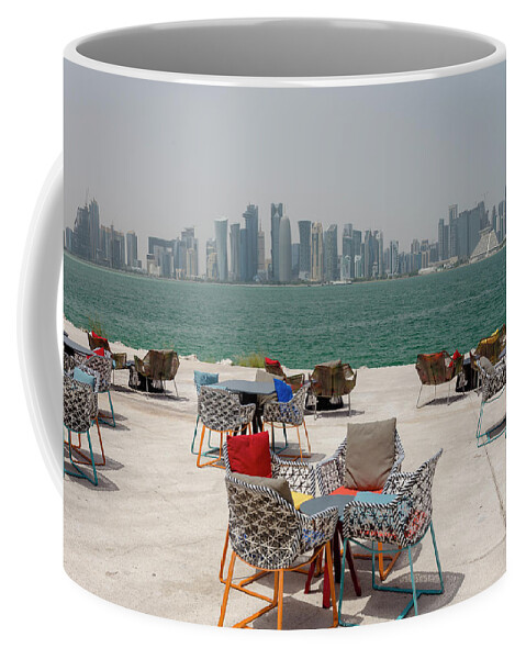 Doha Coffee Mug featuring the photograph Doha park view by Paul Cowan