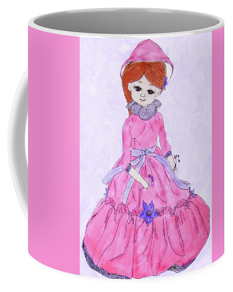 Doll Coffee Mug featuring the painting Doll by Susan Turner Soulis