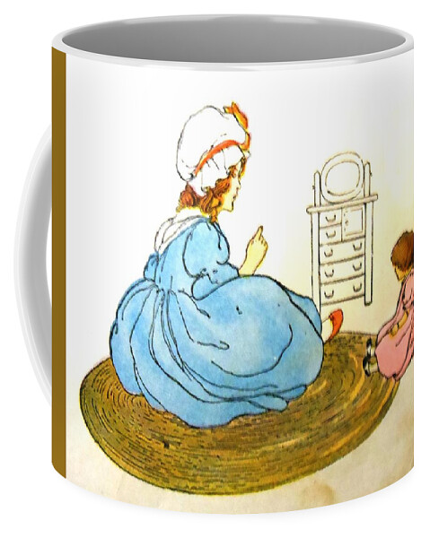 Milk Maid Coffee Mug featuring the drawing Dollie by Frederick Lyle Morris - Disabled Veteran