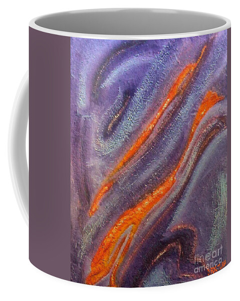 Mixed Media Coffee Mug featuring the mixed media Dolphins by Dragica Micki Fortuna