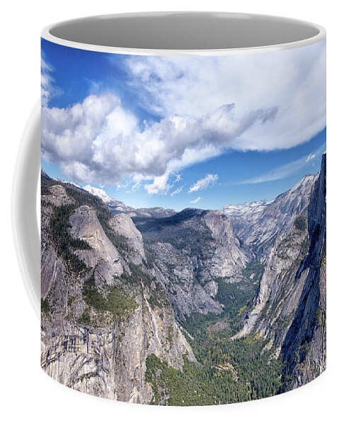 North Dome Coffee Mug featuring the photograph Dome Faceoff - Yosemite National Park - California by Bruce Friedman