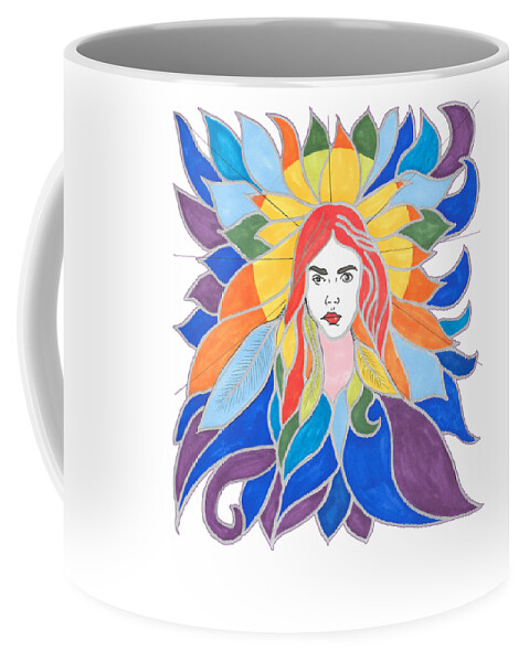 Brigid Coffee Mug featuring the mixed media Donna Soul Portrait by AHONU Aingeal Rose