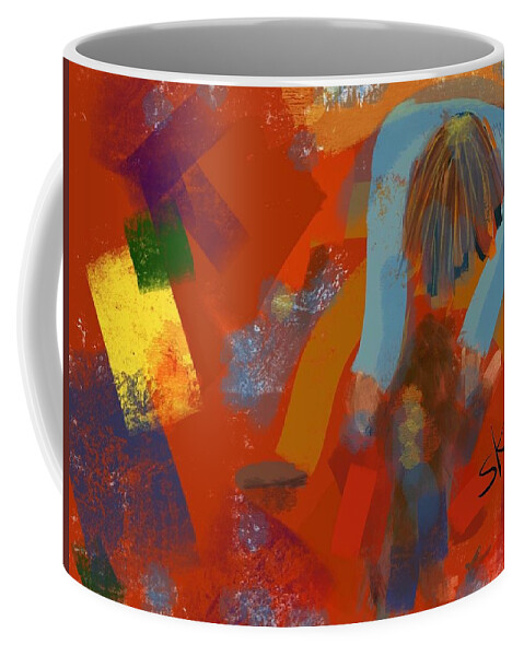 Abstract Coffee Mug featuring the digital art Don't Shoot by Sherry Killam