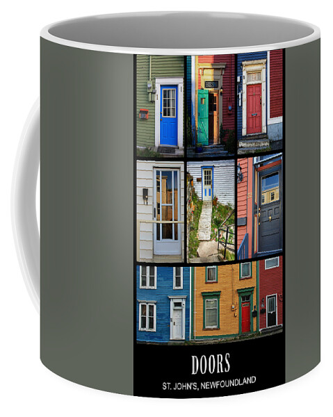 Doors Coffee Mug featuring the photograph Doors in St. Johns, Newfoundland by Tatiana Travelways