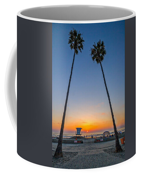 California Coffee Mug featuring the photograph Dos Palms by Peter Tellone