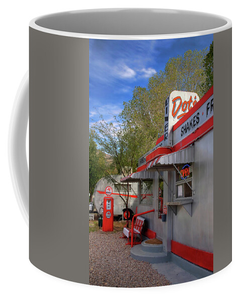 Diner Coffee Mug featuring the photograph Dot's Diner in Bisbee by Charlene Mitchell