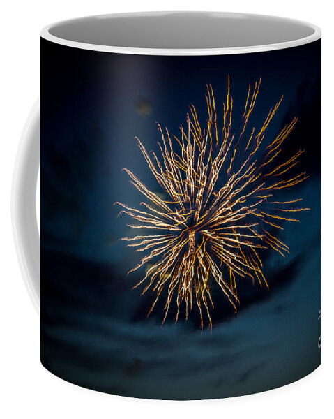 Fireworks Coffee Mug featuring the photograph Double Explosion by Robert Bales