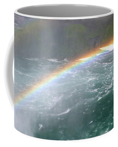 Niagara Falls Coffee Mug featuring the photograph Double Rainbow At Niagara Falls by Living Color Photography Lorraine Lynch