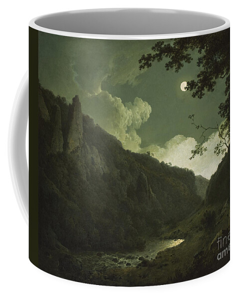 Nocturne Coffee Mug featuring the painting Dovedale by Moonlight by Joseph Wright of Derby