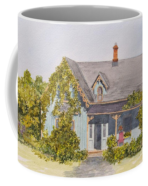 House Coffee Mug featuring the painting Down the road.... by Jackie Mueller-Jones