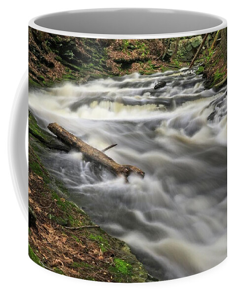 Waterfall Coffee Mug featuring the photograph Down The Throat by Allan Van Gasbeck