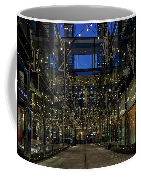 Christmas Coffee Mug featuring the photograph Downtown Christmas Decorations - Washington by Stuart Litoff
