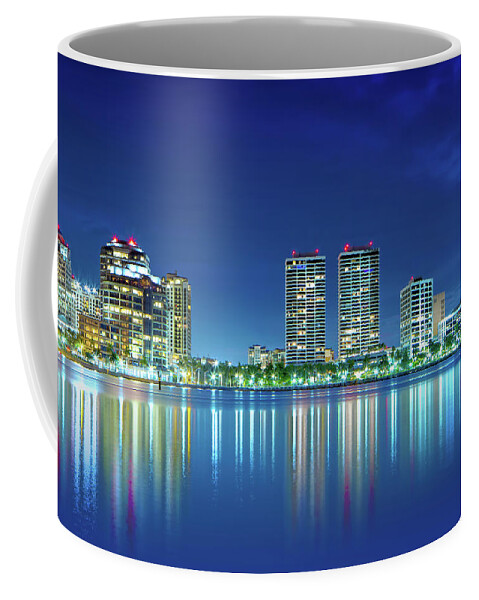 West Palm Skyline Coffee Mug featuring the photograph Downtown West Palm Beach by Mark Andrew Thomas