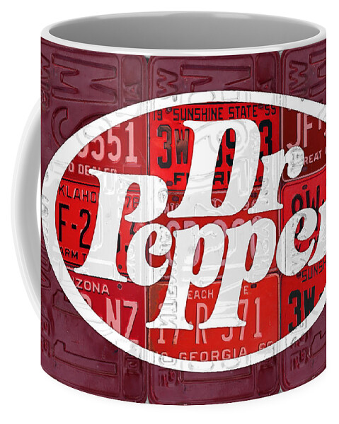 Dr Pepper Soda Pop Beverage Vintage Retro Logo Recycled License Plate Art  Coffee Mug by Design Turnpike - Pixels