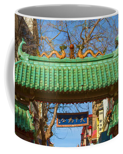 Bonnie Follett Coffee Mug featuring the photograph Dragon Gate to Chinatown San Francisco by Bonnie Follett