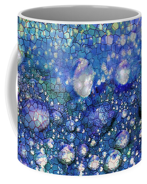 Abstract Coffee Mug featuring the mixed media Dragon Tears Abstract by Michele Avanti