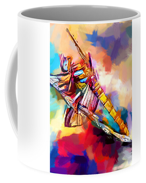 Dragonfly Coffee Mug featuring the painting Dragonfly 2 by Chris Butler