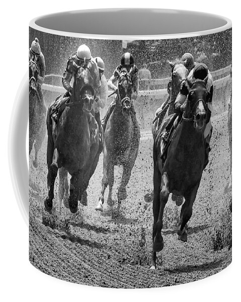 Horses Coffee Mug featuring the photograph Drama by Jeffrey PERKINS