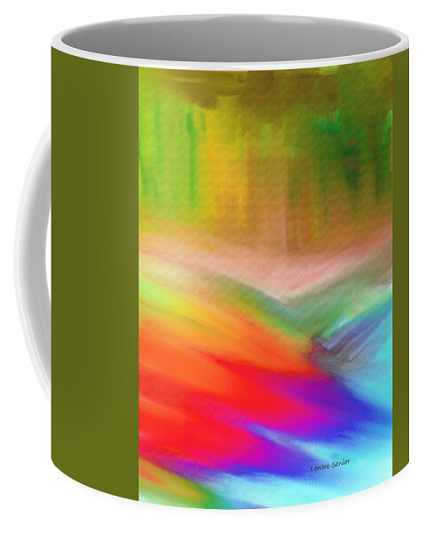 Abstract Coffee Mug featuring the painting Drama by Lenore Senior