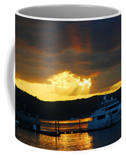Bar Harbor Coffee Mug featuring the photograph Dramatic Skies by Living Color Photography Lorraine Lynch