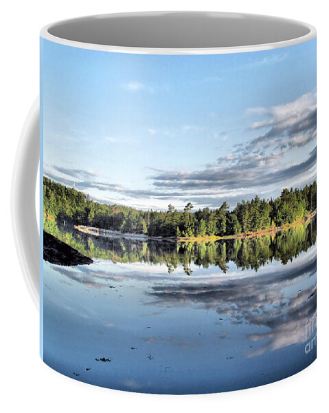 Mount Desert Campground Coffee Mug featuring the photograph Dramatic Sunrise by Elizabeth Dow