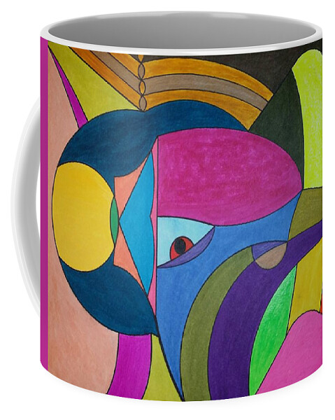 Geometric Art Coffee Mug featuring the painting Dream 303 by S S-ray