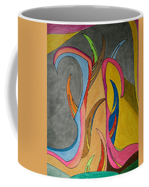 Geo - Organic Art Coffee Mug featuring the painting Dream 324 by S S-ray