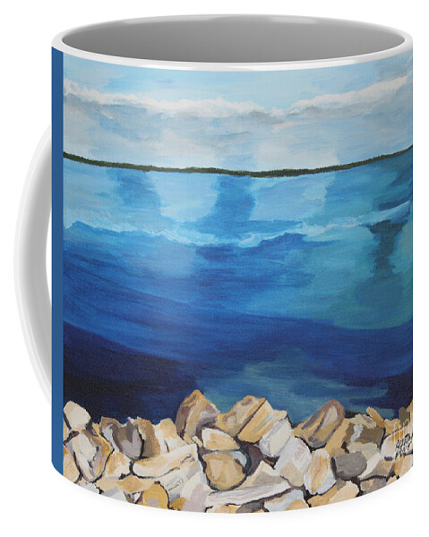 Dream Lake Coffee Mug featuring the painting Dream Lake by Annette M Stevenson