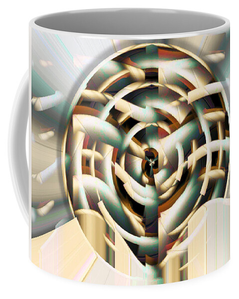 Abstract Coffee Mug featuring the digital art Dream Maker by Ronald Bissett