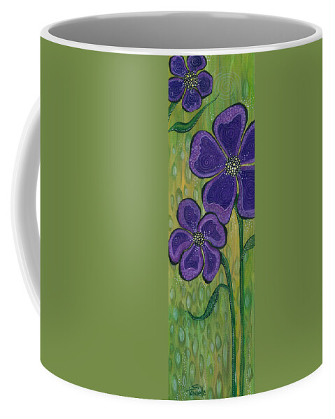 Purple Flowers Coffee Mug featuring the painting Dream by Tanielle Childers