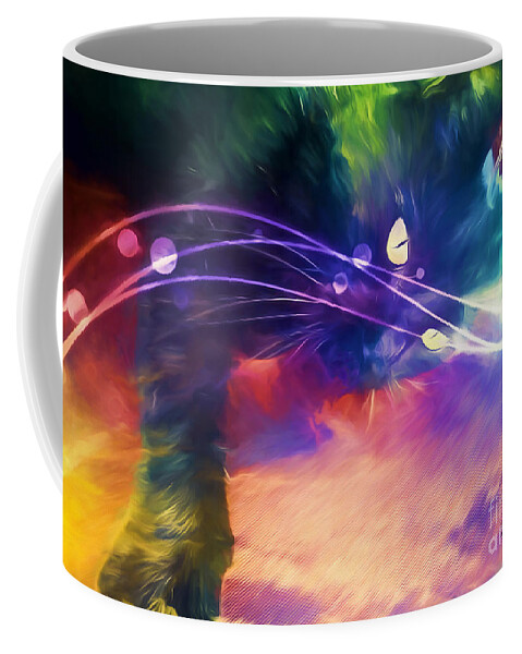 Abstract Coffee Mug featuring the digital art Dreamer by DB Hayes
