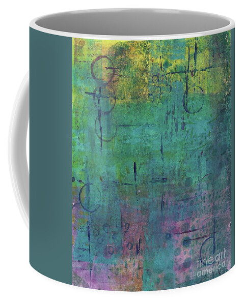 Abstract Coffee Mug featuring the painting Dreaming 2 by Laurel Englehardt