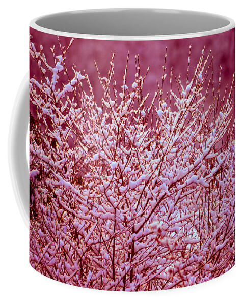 Dreaming In Red Coffee Mug featuring the photograph Dreaming in red - Winter Wonderland by Susanne Van Hulst