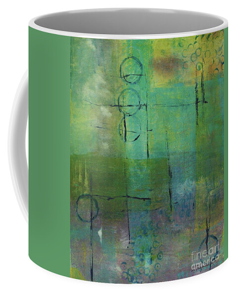 Abstract Coffee Mug featuring the painting Dreaming by Laurel Englehardt