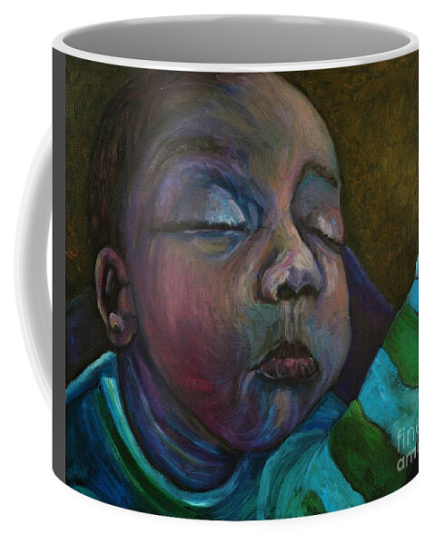 Babies Coffee Mug featuring the painting Dreams and Things by Reb Frost