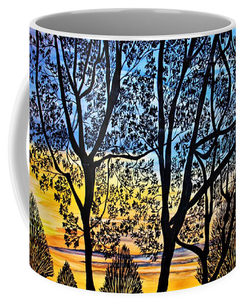 Painting Coffee Mug featuring the mixed media Dreamscape 5 by Barbara Donovan