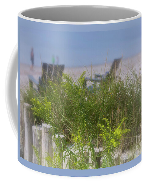 Cape Cod Beach Scenes Coffee Mug featuring the photograph Dreamy Morning Walk On The Beach by Mary Lou Chmura