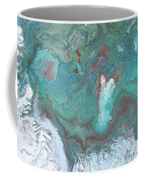 Abstract Coffee Mug featuring the painting Drift by Sandy Dusek