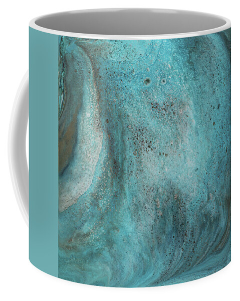 Aqua Coffee Mug featuring the painting Drifting by Tamara Nelson