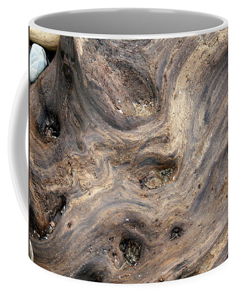 Horizontal Coffee Mug featuring the photograph Driftwood and Stone by Valerie Collins
