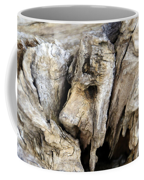 Horizontal Coffee Mug featuring the photograph Driftwood Nature's Art by Valerie Collins